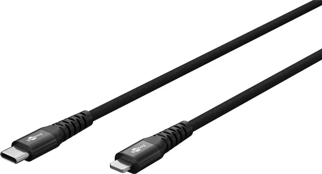 Goobay USB-C naar Lightning Kabel 60W PD - 1m - Zwart