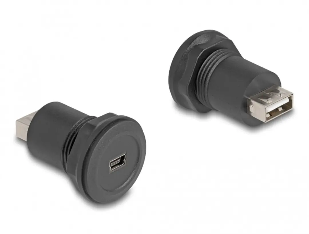 Delock USB 2.0 Type Mini-B naar Type-A Kabel - Zwart
