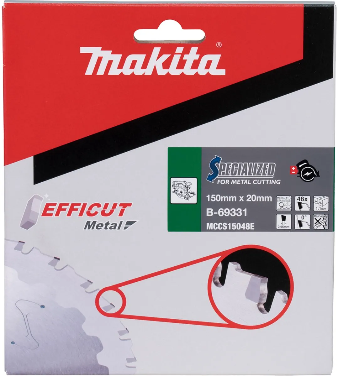 Makita B-69294 Cirkelzaagblad RVS/Staal 150mm - 48T - afbeelding 6 van 6