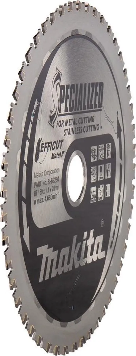 Makita B-69294 Cirkelzaagblad RVS/Staal 150mm - 48T