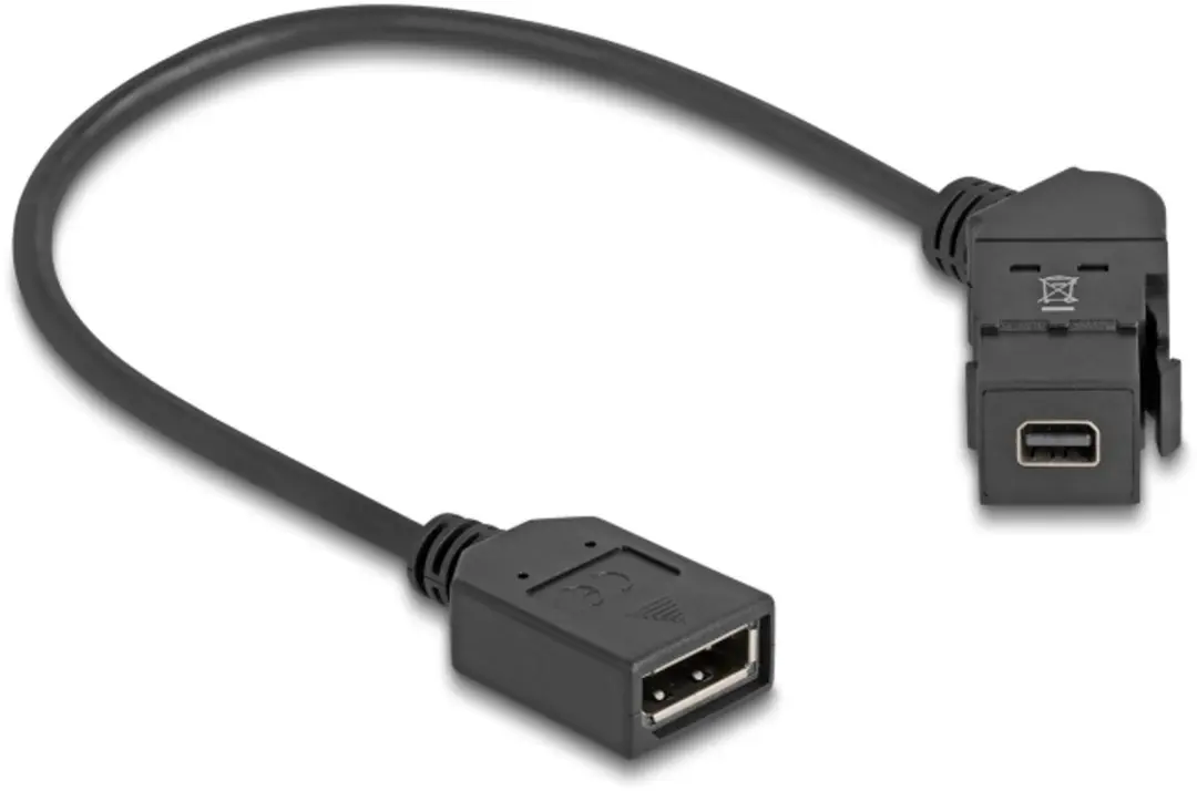 Delock Keystone Module Mini DisplayPort naar DisplayPort 45° - 8K 30Hz - Zwart