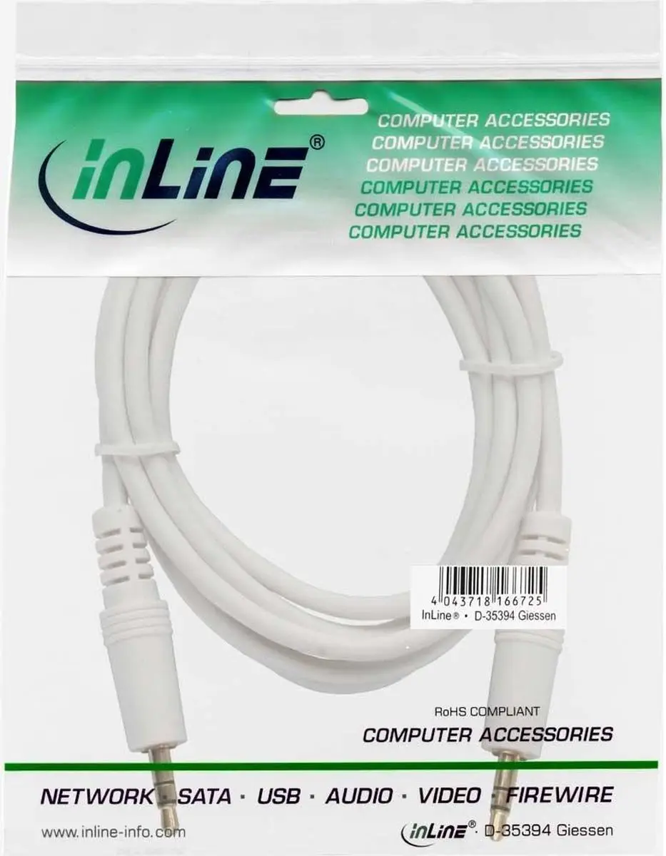 InLine 3,5mm Jack Stereo Audiokabel - Verguld - 2m