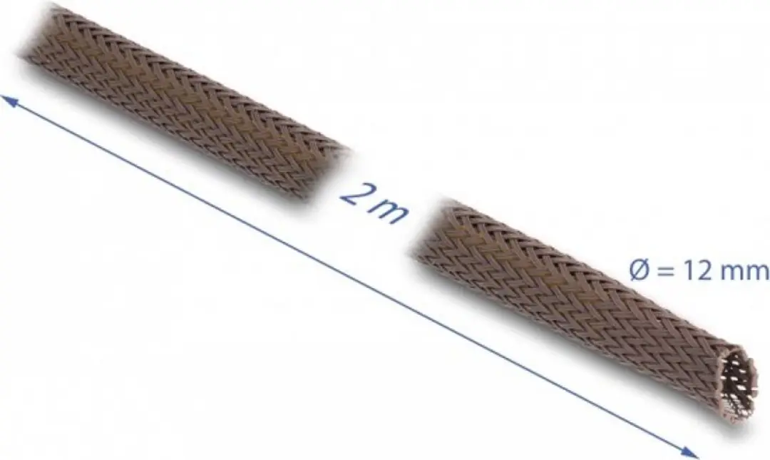 Delock Braided Sleeve 2m Ø12mm - Bruin