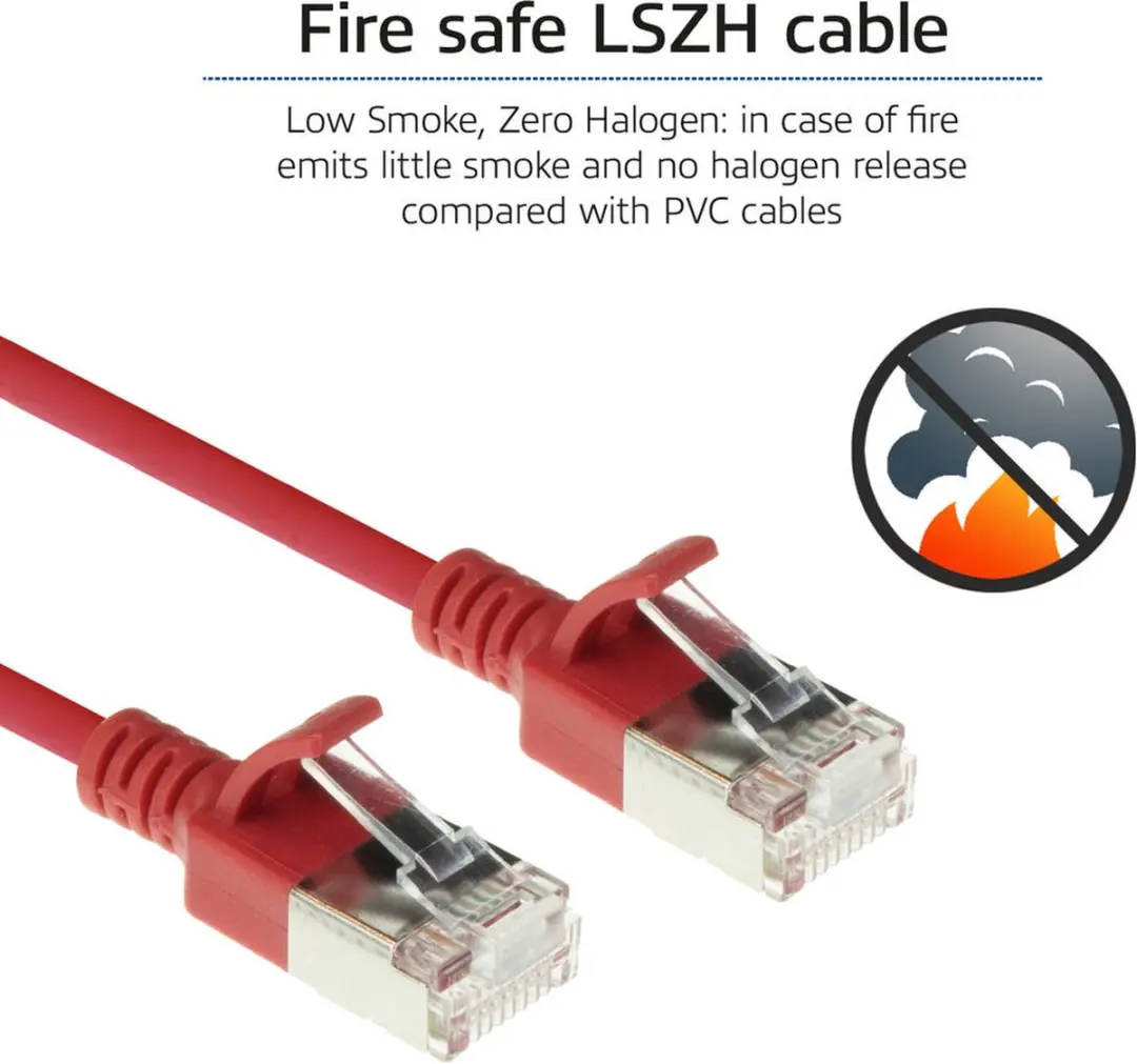 ACT DC7507 Rode 7m LSZH U/FTP CAT6A Patchkabel - Snagless