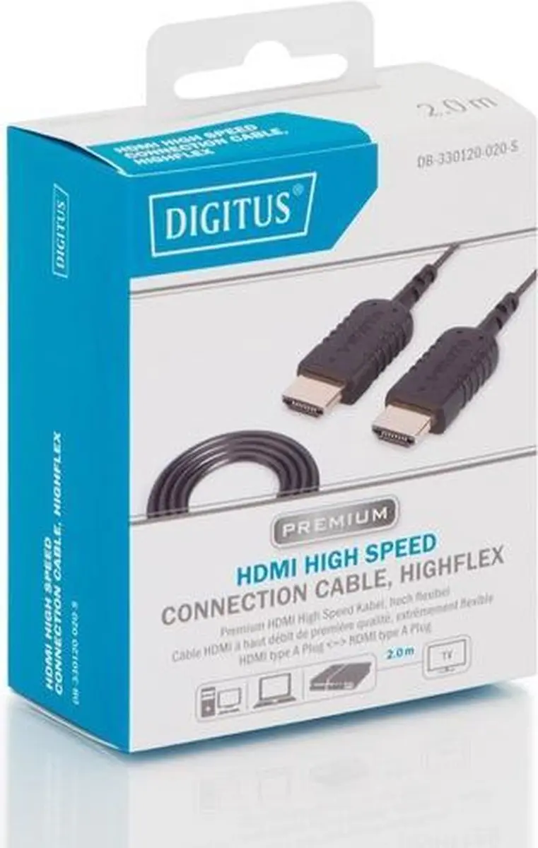 Digitus DB-330120-020-S HDMI Kabel 2m - Zwart