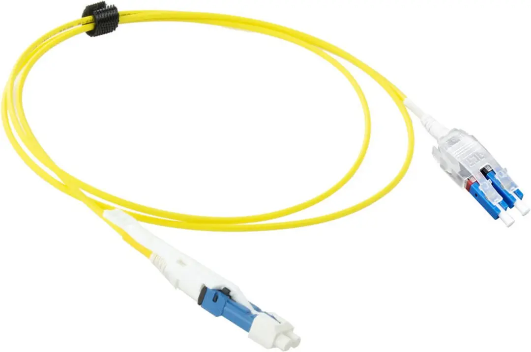ACT Singlemode OS2 Twist Uniboot Glasvezelkabel 0,5m - Geel - CS-LC