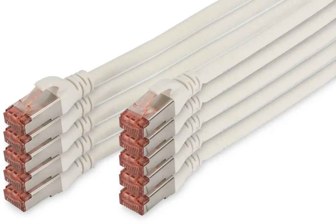 Digitus DK-1644-010-WH-10 Netwerkkabel Cat6 S/FTP Wit - 10 Stuks