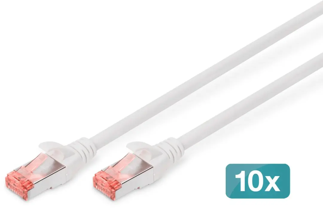 Digitus DK-1644-010-WH-10 netwerkkabel Wit 1 m Cat6 S/FTP (S-STP)