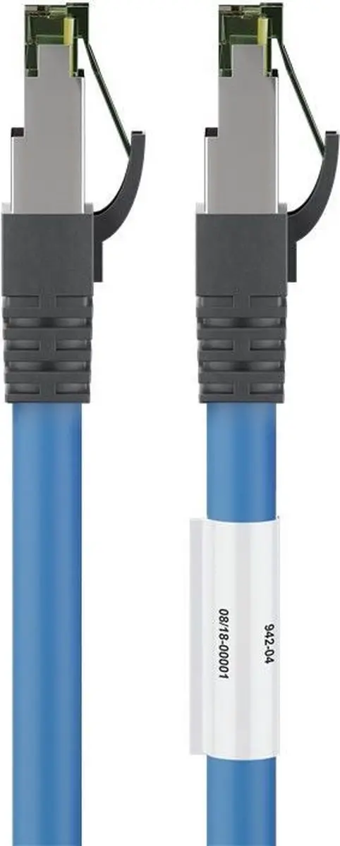Goobay CAT8.1 S/FTP Netwerkkabel 40Gbit - 15m - Blauw - 10 Stuks