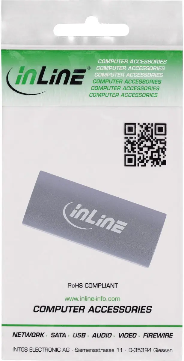 InLine USB4 Adapter USB-C Vrouwelijk - Aluminium Grijs