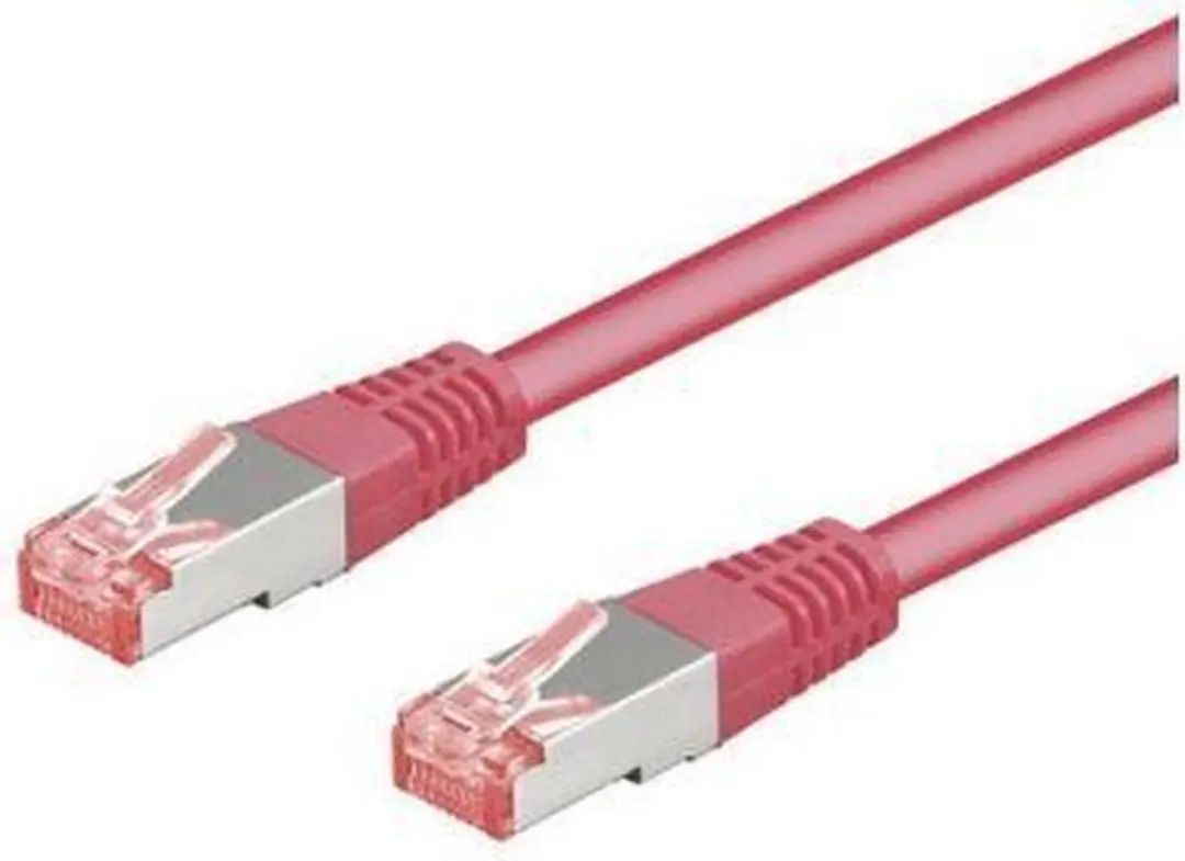 Goobay CAT 6 Patchkabel S/FTP PiMF - 1m - Magenta - 10 Stuks