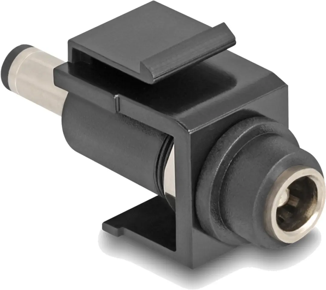 Delock Keystone Module DC 5.5x2.5mm naar 5.5x2.1mm - Zwart