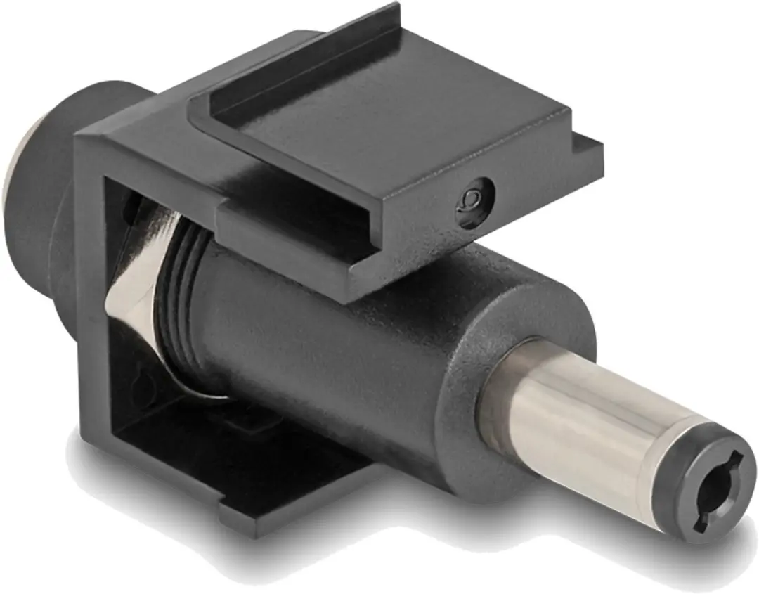Delock Keystone Module DC 5.5x2.5mm naar 5.5x2.1mm - Zwart