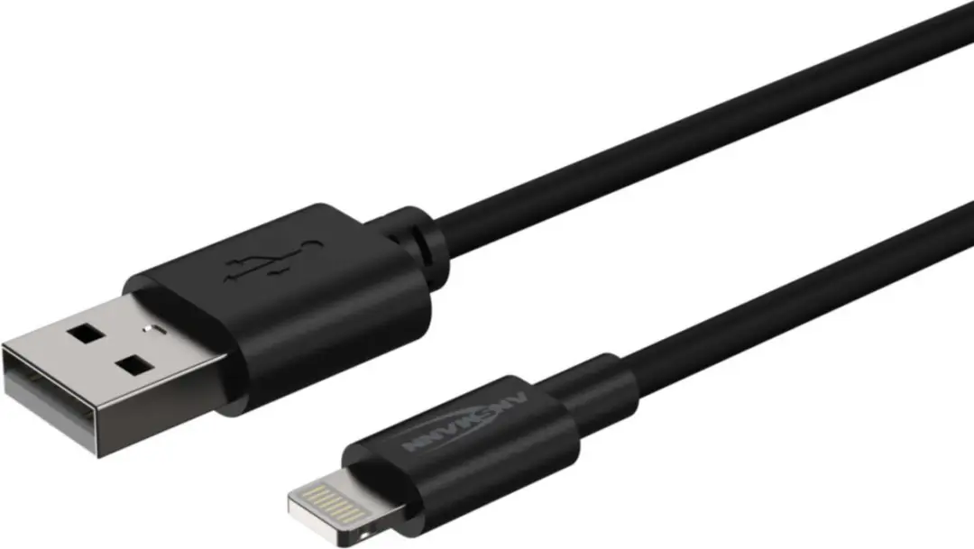 Ansmann Lightning-kabel 1m - Zwart