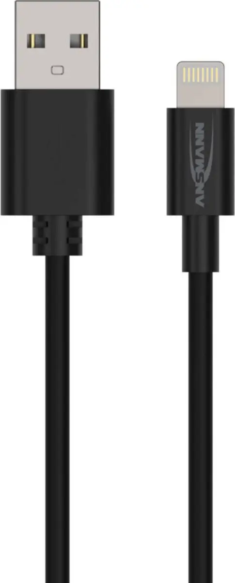 Ansmann Lightning-kabel 1m - Zwart