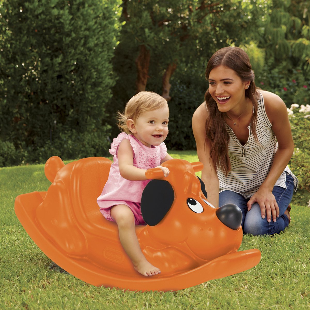 Little Tikes - Rocking Puppy - Schommelwip - Wipwap Voor Binnen en Buiten - Oranje