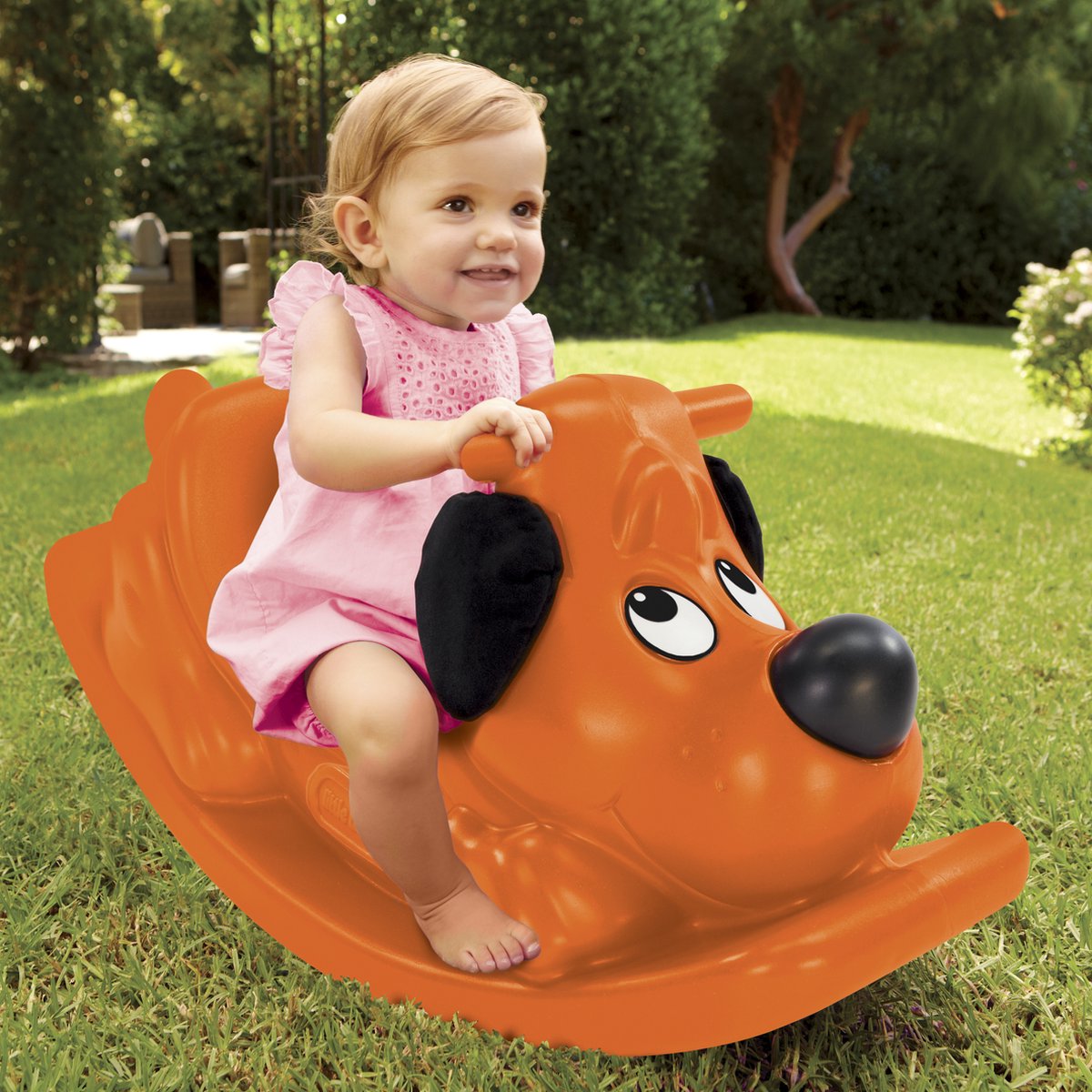 Little Tikes - Rocking Puppy - Schommelwip - Wipwap Voor Binnen en Buiten - Oranje