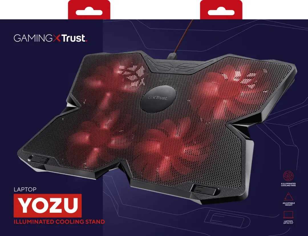 Trust GXT 278 Laptopstandaard - 13-17.3" - Zwart/Rood