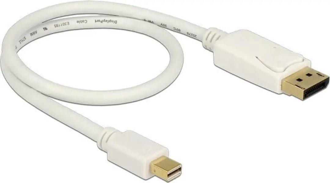 Delock Mini DisplayPort - DisplayPort Kabel 1.2 4K60 - 0,5m Wit