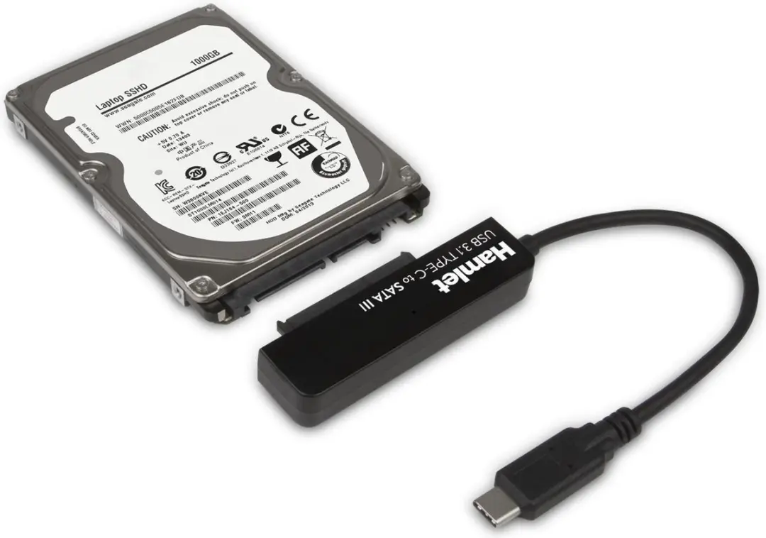 Hamlet XADTC-SATA USB 3.1 Type C Tussenstuk - Zwart
