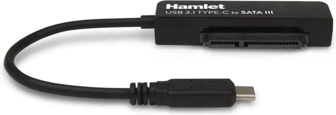 Hamlet XADTC-SATA USB 3.1 Type C Tussenstuk - Zwart