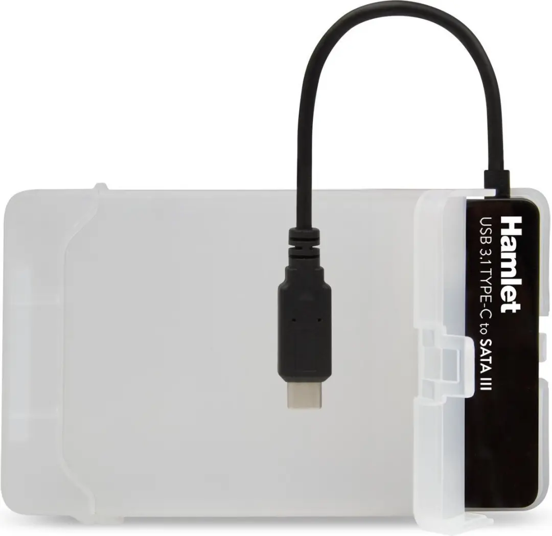 Hamlet XADTC-SATA USB 3.1 Type C Tussenstuk - Zwart