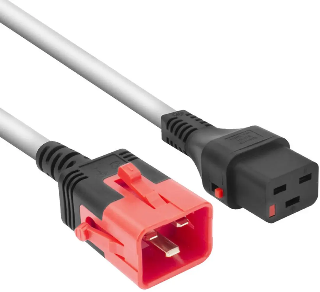 ACT Netsnoer C19-C20 Dual Locking 2m