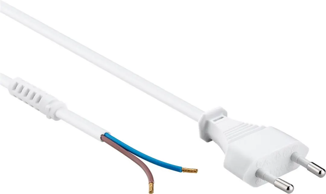 Goobay CEE 7/16 Stroomkabel 2x0,75mm² Wit
