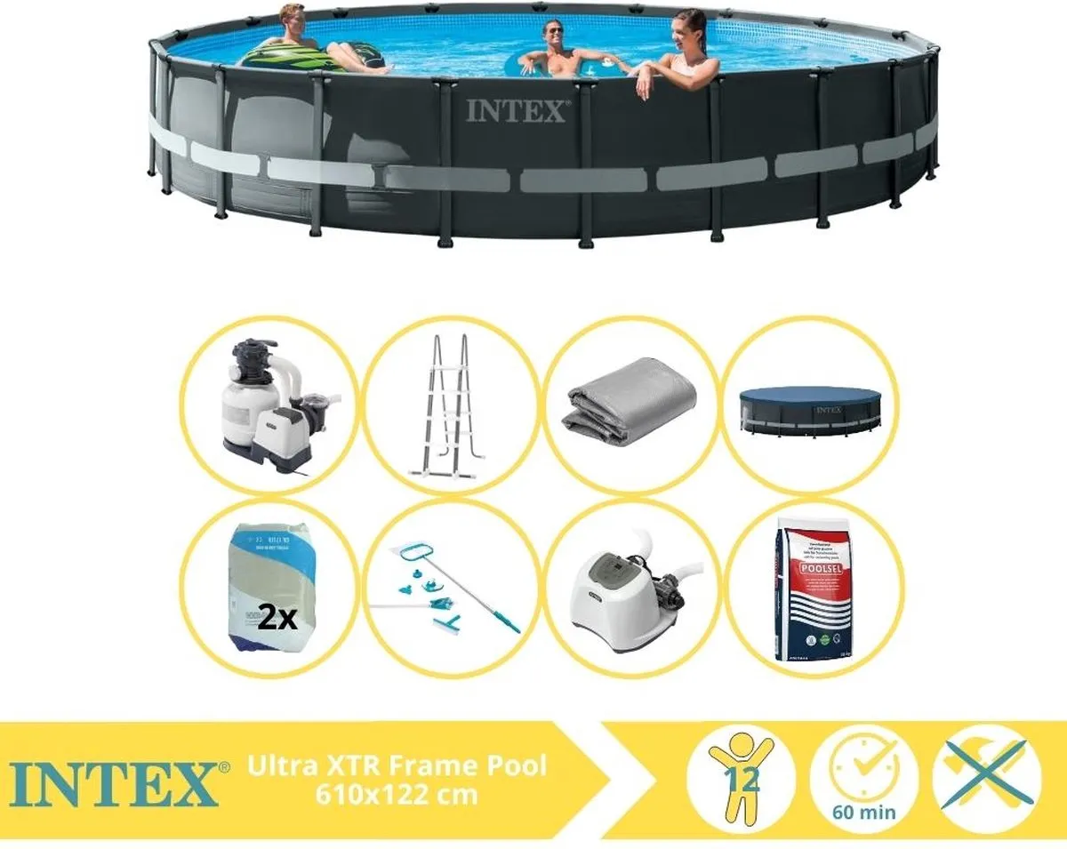 Intex Ultra XTR Frame 26334GN Opzetzwembad 610x122cm