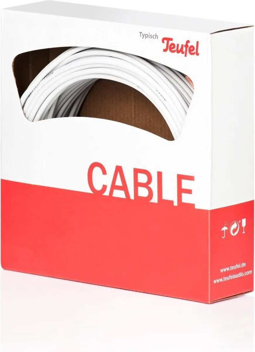 Teufel Luidsprekerkabel 4.0mm² 30m - Wit