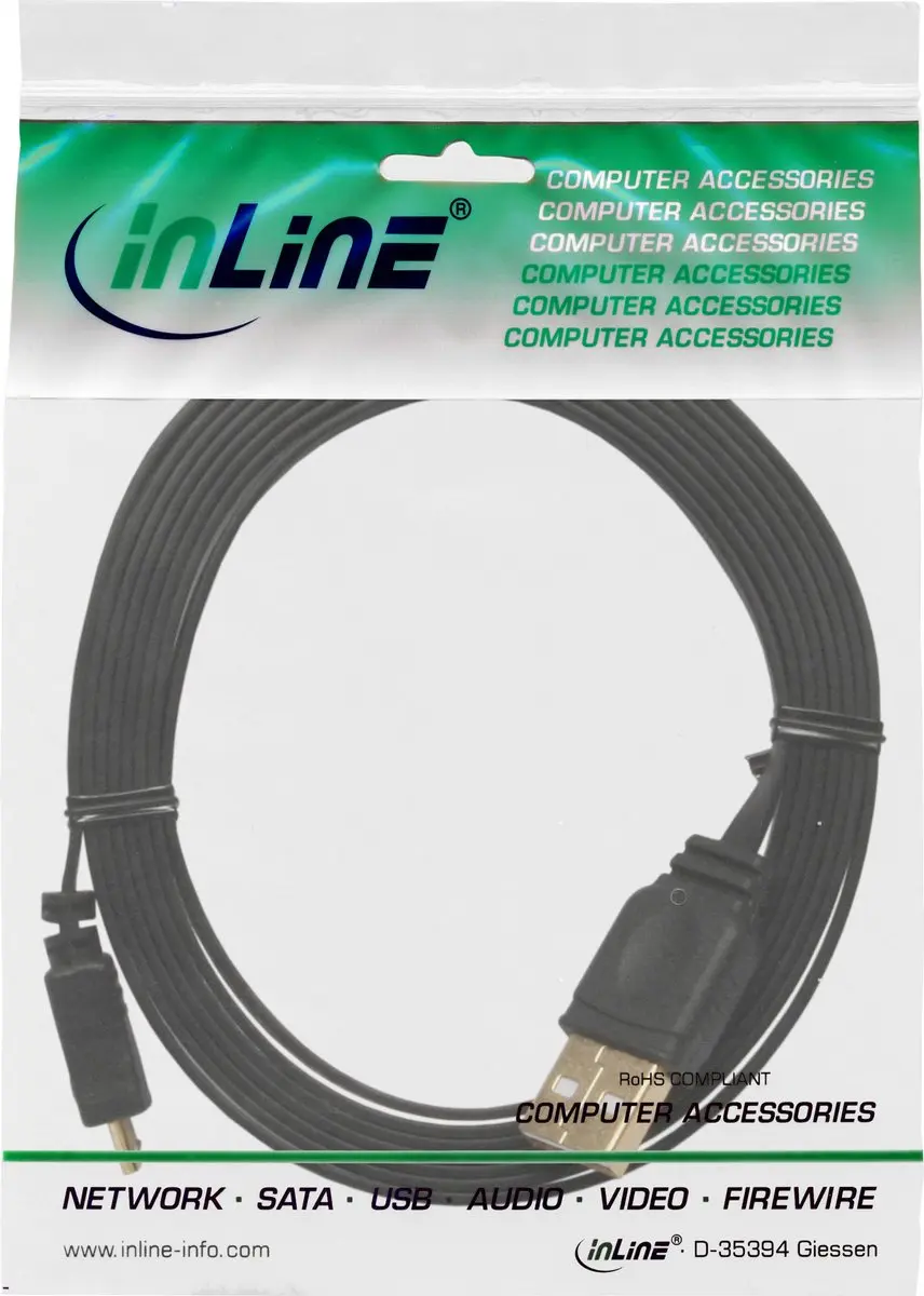 InLine USB Micro-B naar USB-A Kabel 2.0