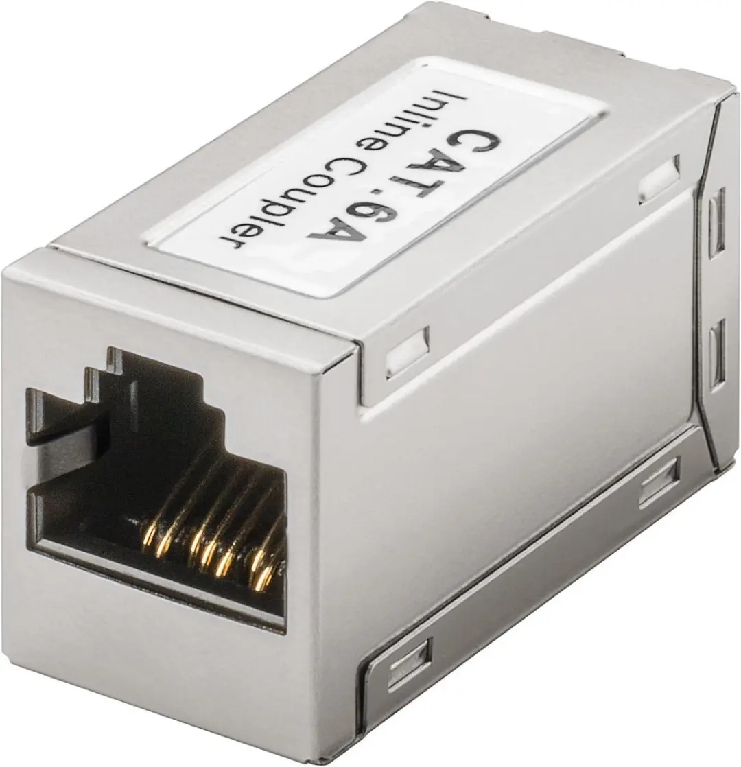 Goobay Premium STP CAT6a RJ45 Koppelstuk - Grijs