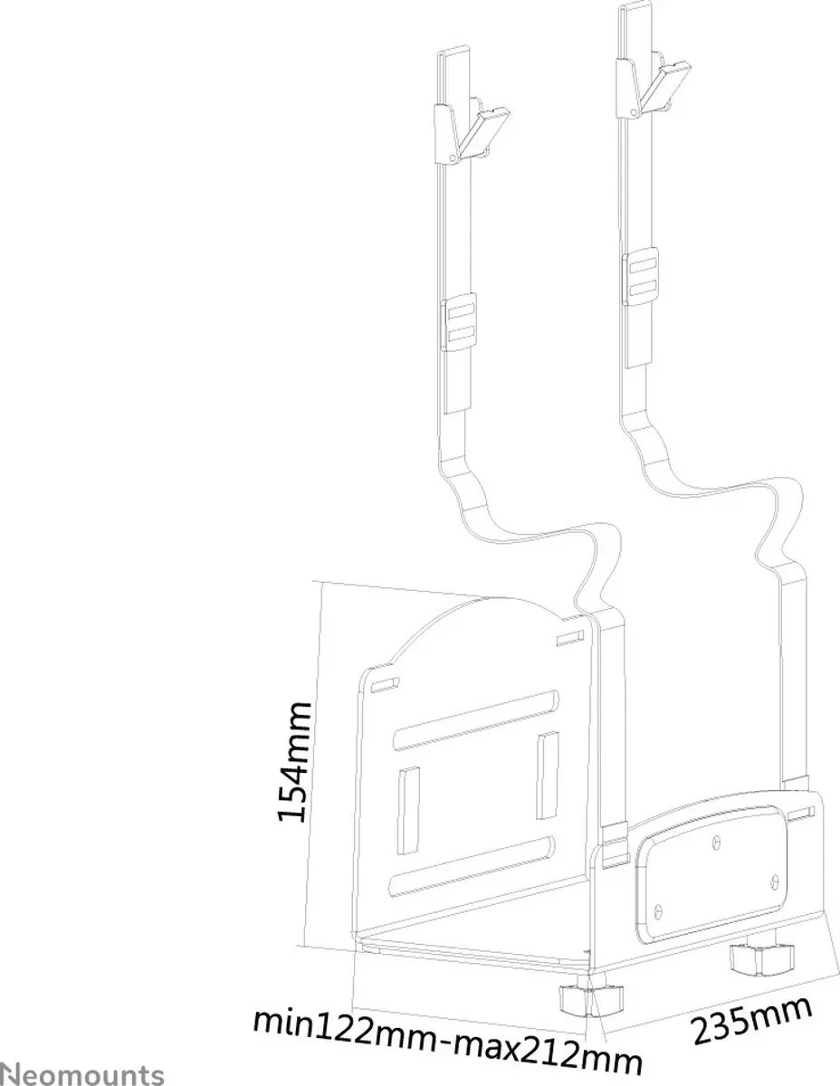 Neomounts CPU-W100BLACK PC Wandsteun - Zwart - afbeelding 6 van 6