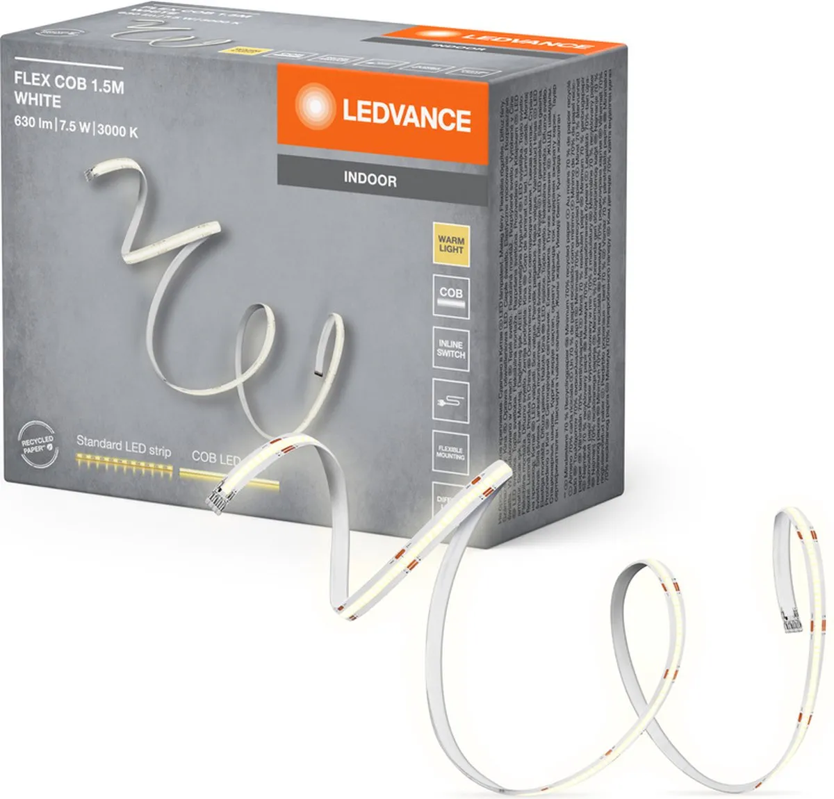 LEDVANCE FLEX COB 1.5M LED-Streifen Geel 8W 600lm