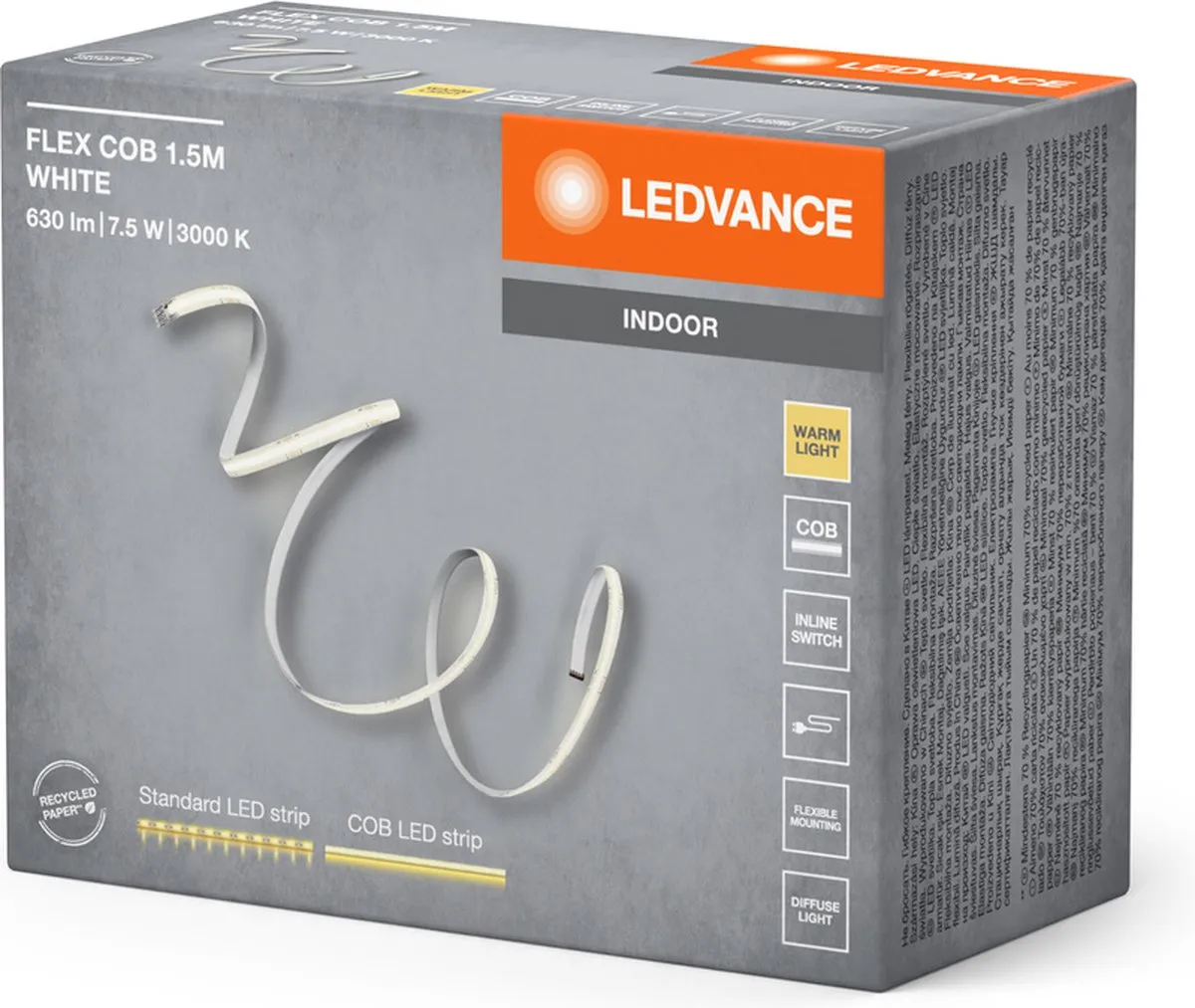 LEDVANCE FLEX COB 1.5M LED-Streifen Geel 8W 600lm