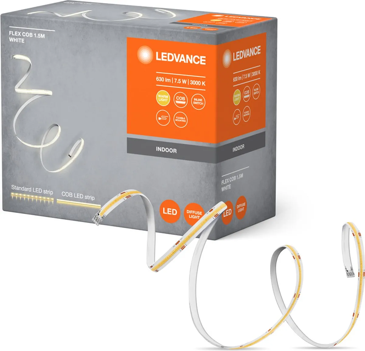 LEDVANCE FLEX COB 1.5M LED-Streifen Geel 8W 600lm