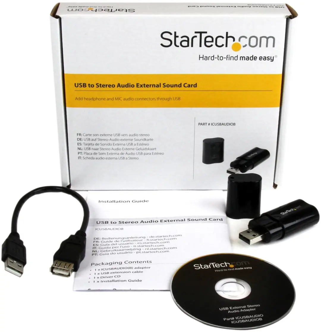 Startech ICUSBAUDIOB USB Geluidskaart - Zwart - afbeelding 6 van 6