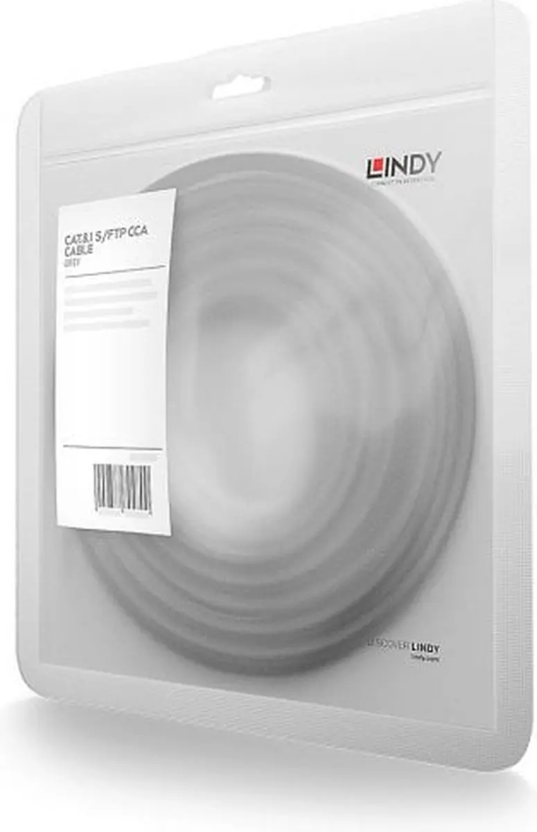 Lindy 47441 Netwerkkabel Cat8.1 S/FTP - 0,5m - Grijs