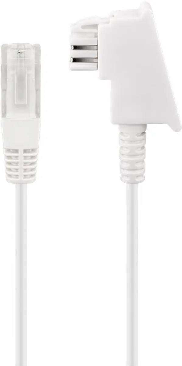 Goobay TAE-F RJ45 DSL/VDSL Telecomkabel 40m - Wit
