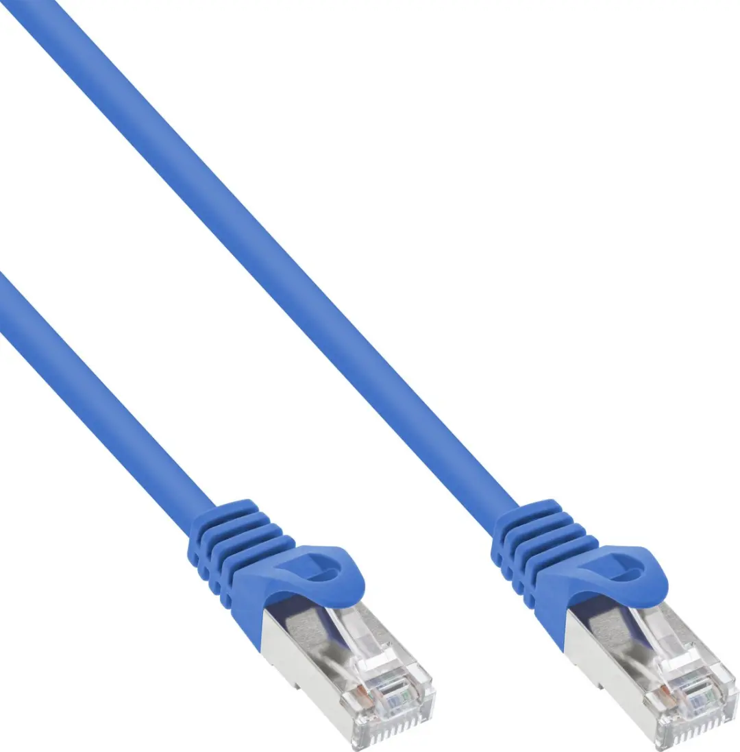 InLine® Patchkabel, SF/UTP, Cat.5e, blauw, 1m
