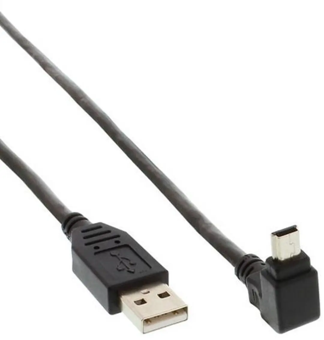 InLine USB Mini B naar USB-A Kabel - 1m - Zwart