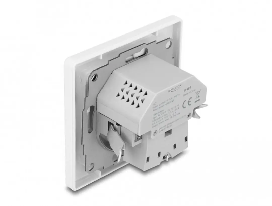 Delock Inbouwstopcontact USB-A QC + USB-C PD 18W - Wit