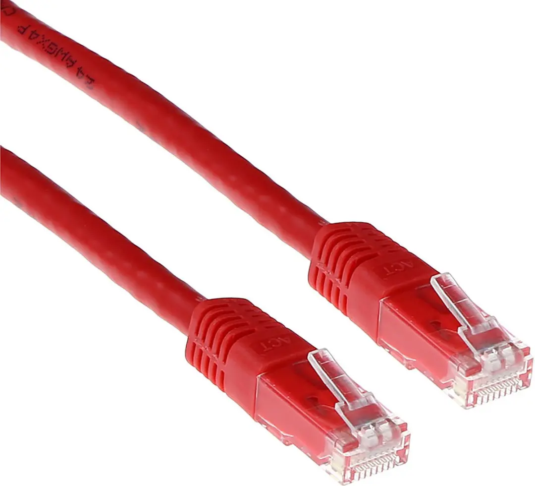ACT IB8502 Rode U/UTP CAT6 Patchkabel 2m