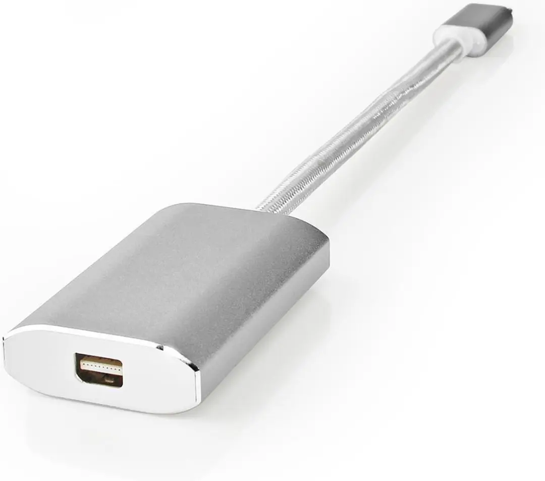 Nedis USB-C Adapter CCTB64580AL02 - USB 3.2 Gen 1 - Mini DisplayPort - 20cm - Zilver - afbeelding 6 van 6