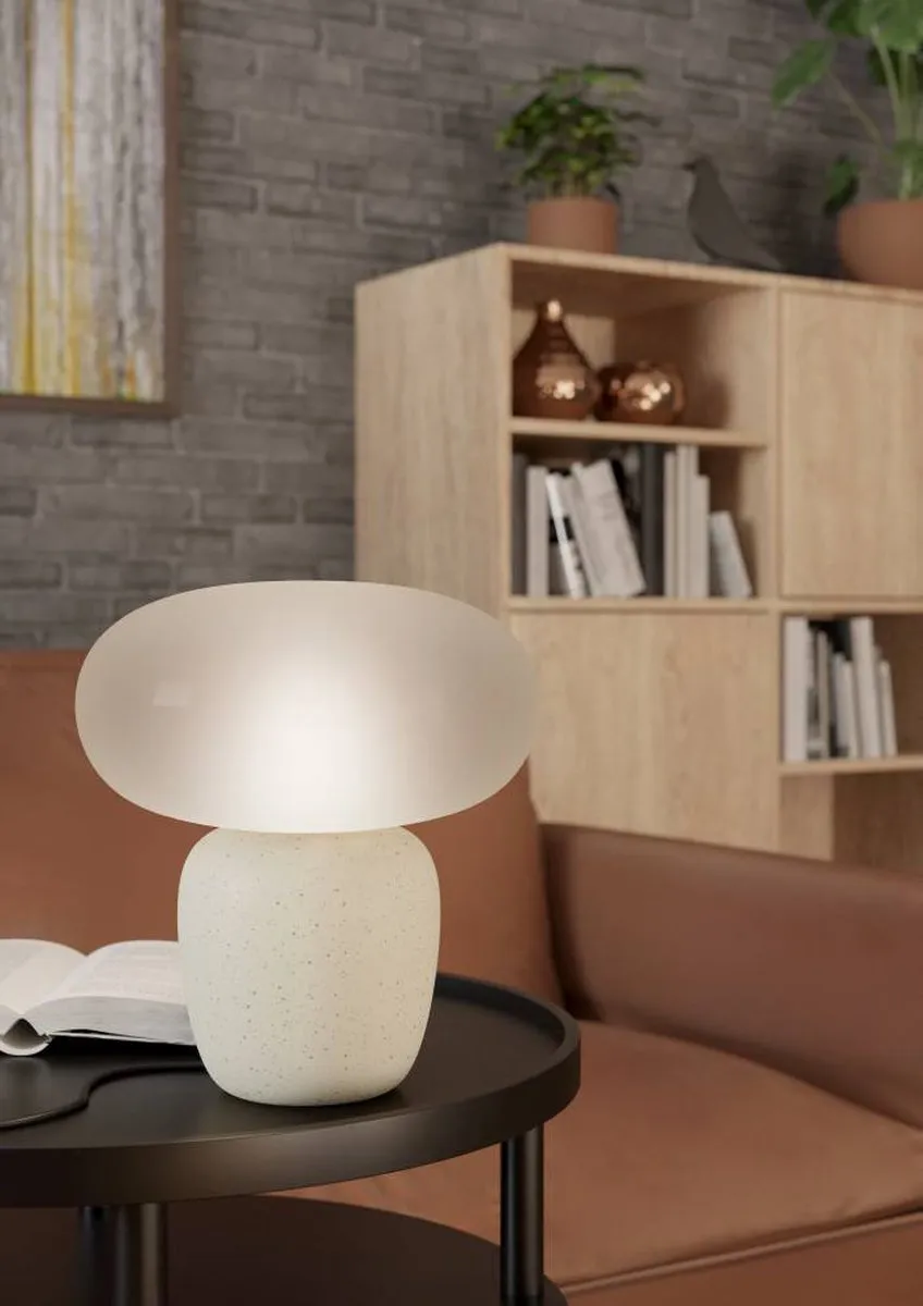 Eglo Cahuama Tafellamp E27 - 27,5 cm - Wit/Zwart - afbeelding 6 van 6