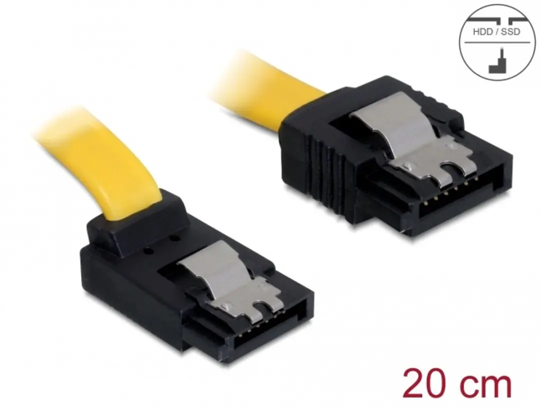 Delock SATA Kabel 20cm Geel