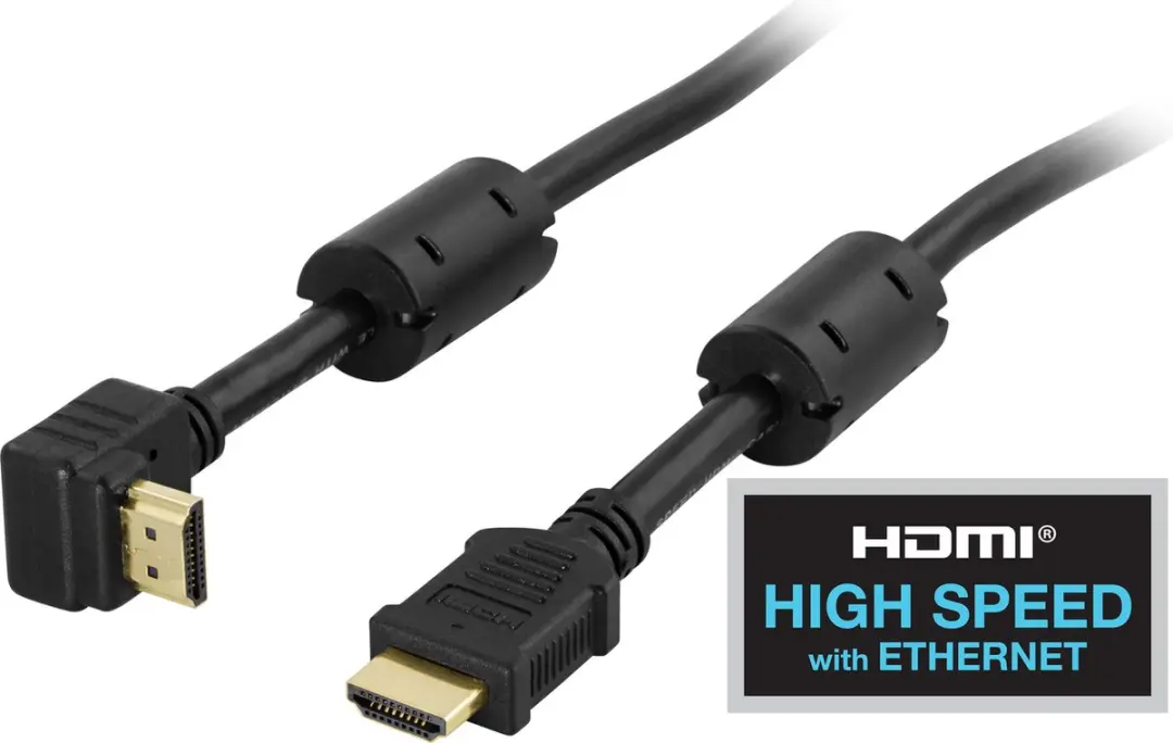 Deltaco HDMI-1020V Kabel 4K Haaks