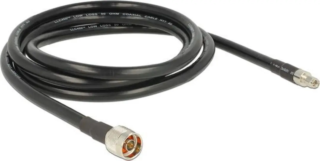 Delock RP-SMA Kabel 50 Ohm - 2m - Zwart