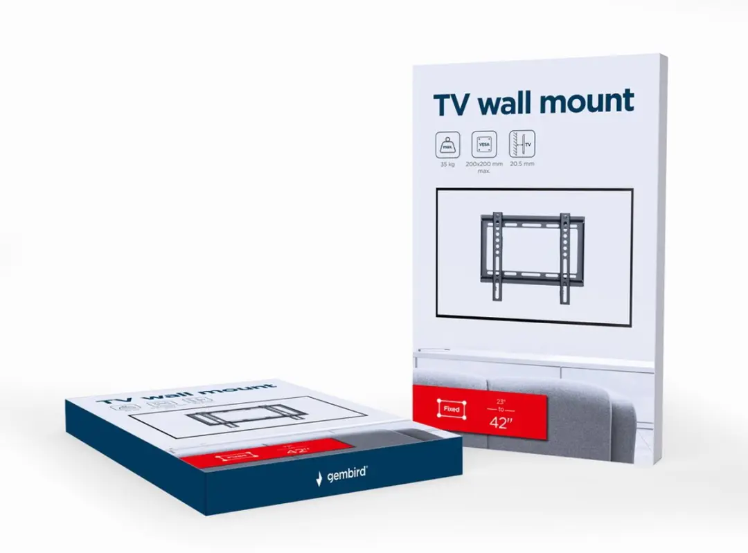Gembird WM-42F-04 TV Muurbeugel Vast 23'-42" - Zwart
