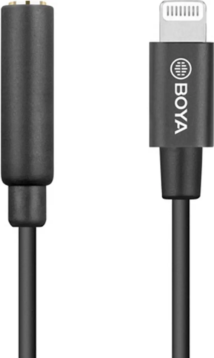 Boya BY-K3 Universele Adapter 3,5mm TRRS naar Lightning